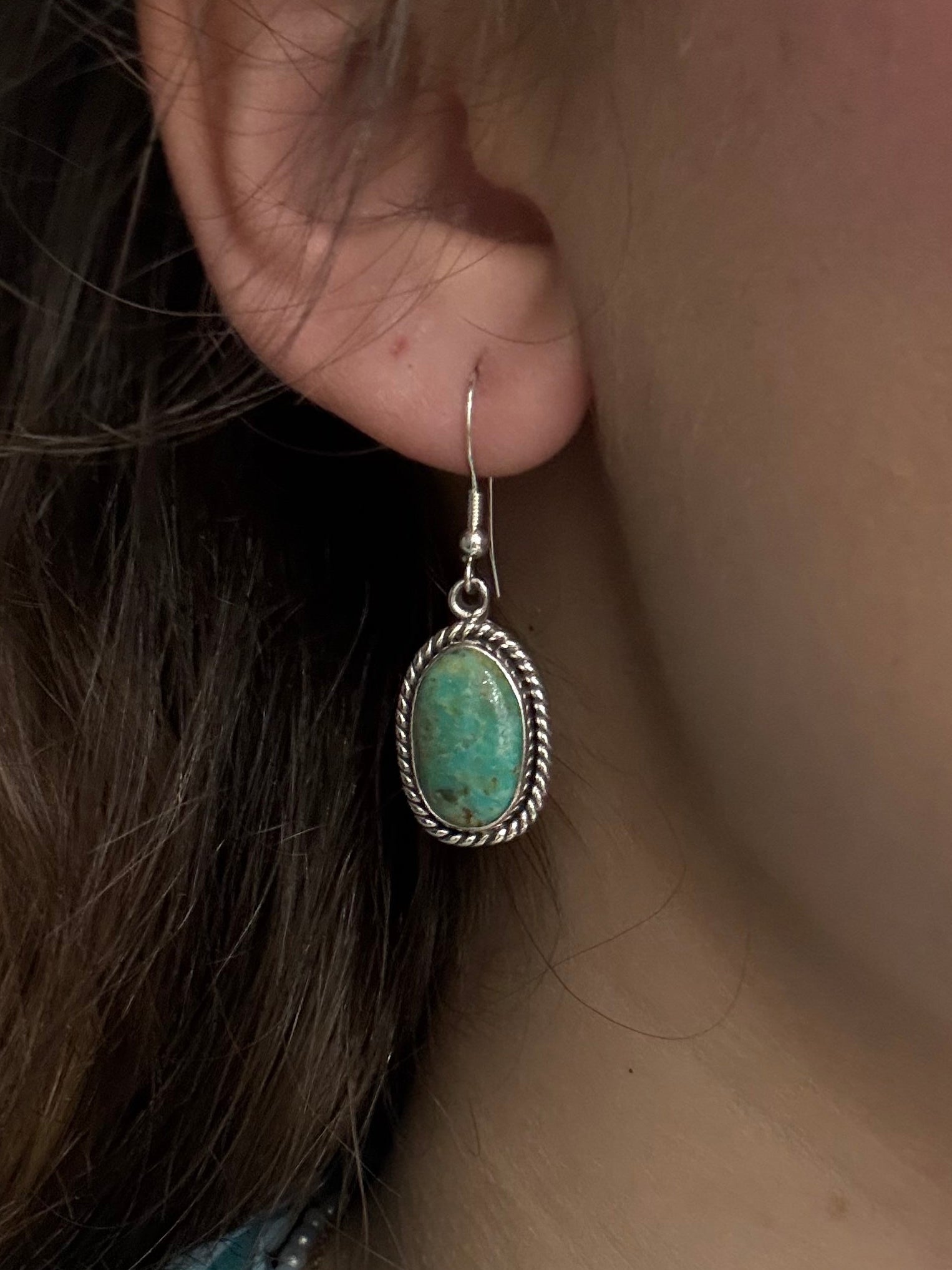 Kingman Oval Sterling Silver Earrings