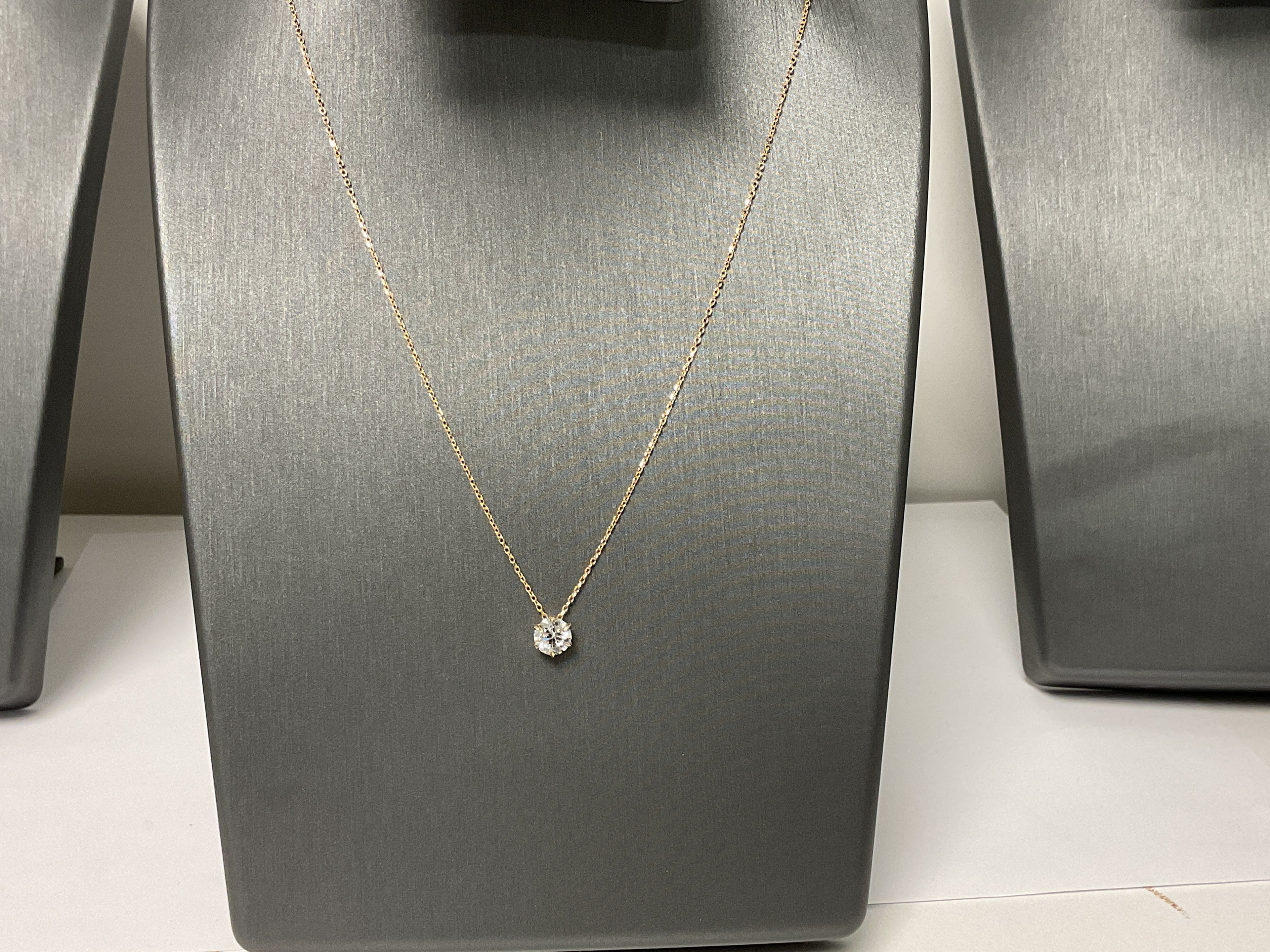 14KYellow Round 7/8CT LG Necklace