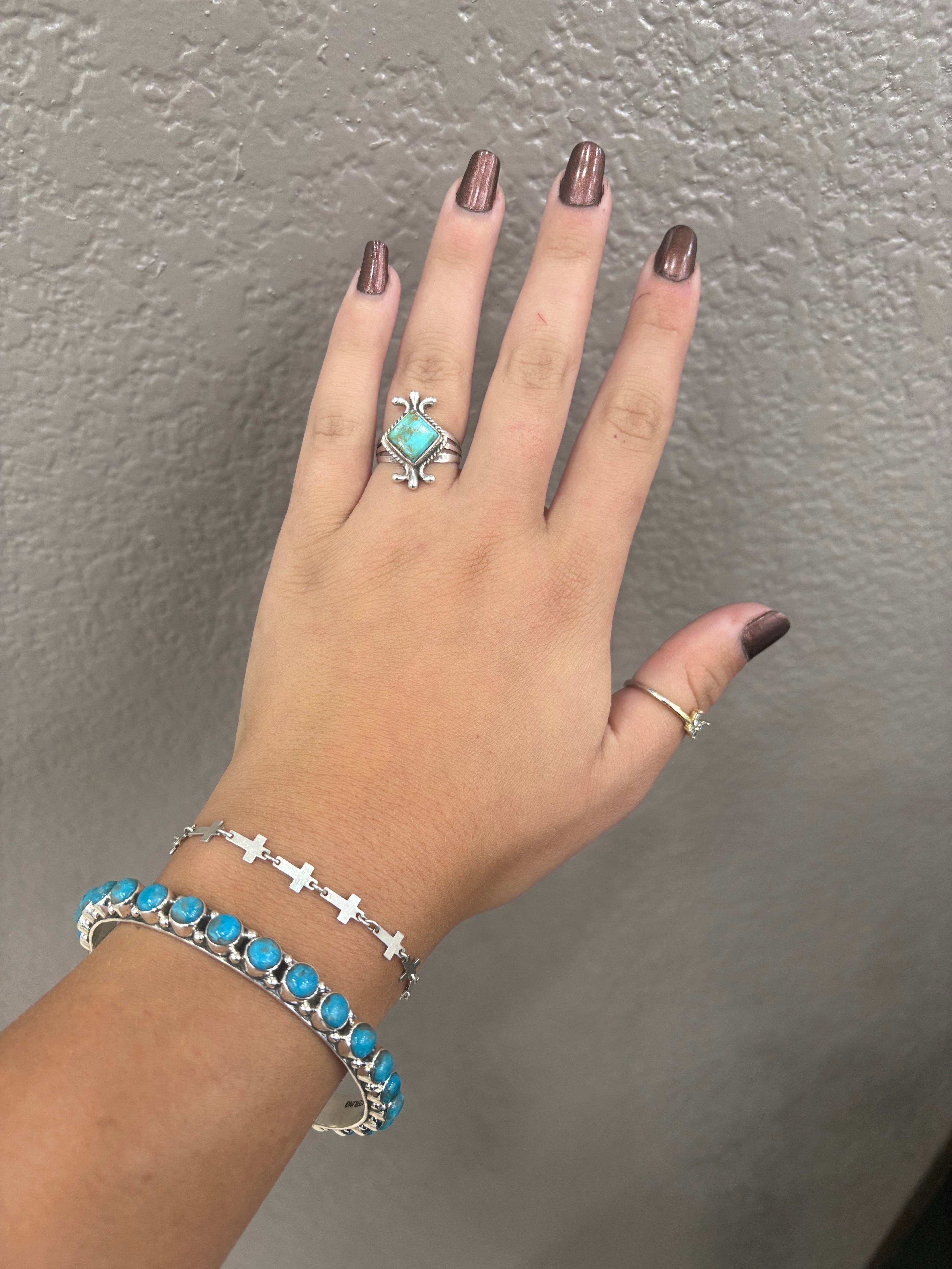 Kingman Turquoise Circle Bracelet