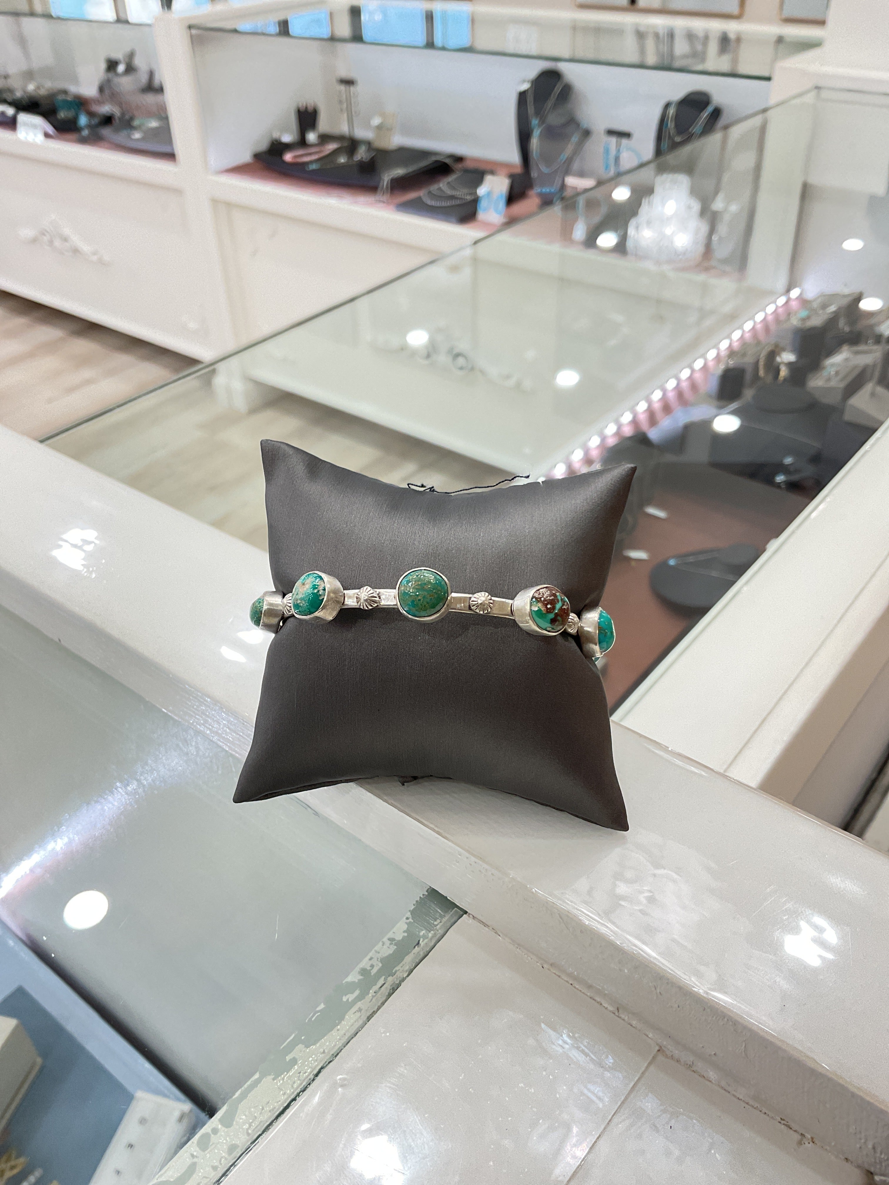 Sterling Silver Mixed Mine Bangle Bracelet