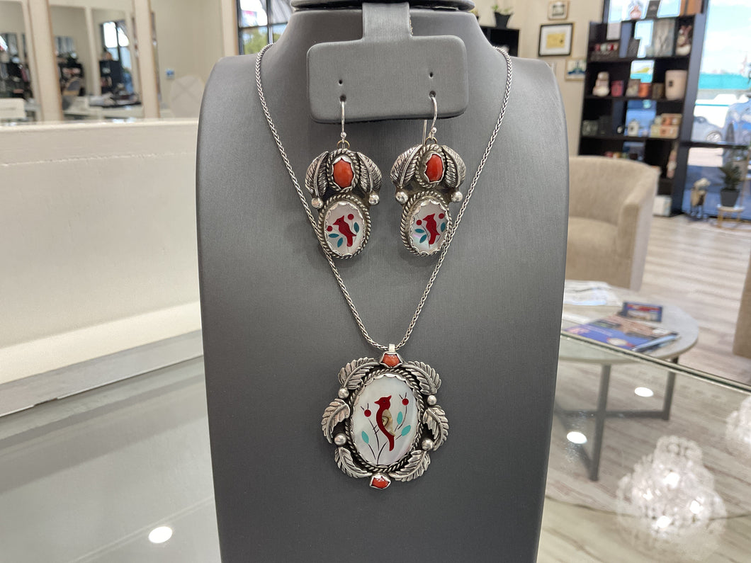 Sterling Silver MOP Inlay Set