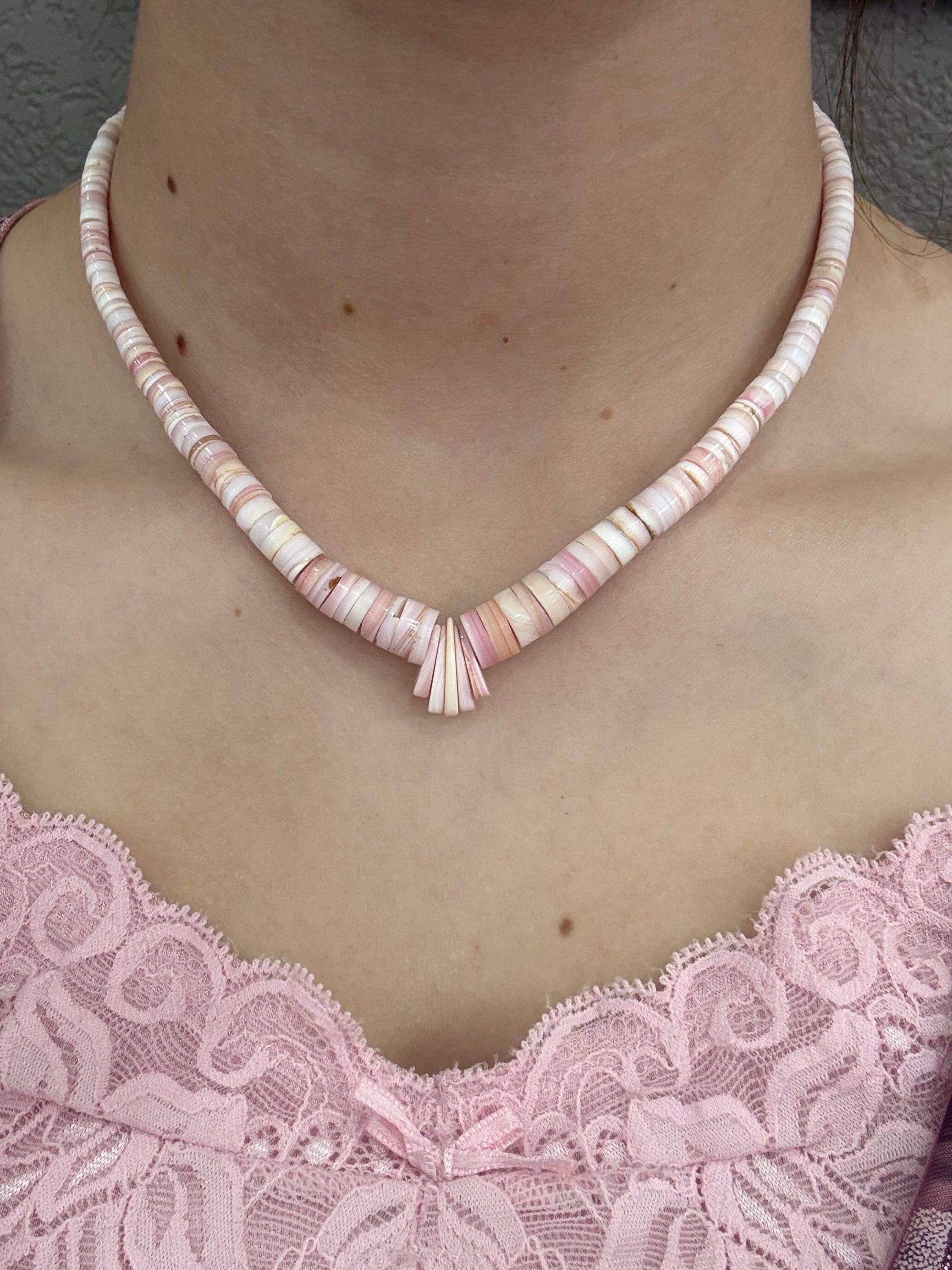 Pink Conch Necklace