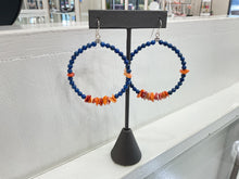 Load image into Gallery viewer, Spiny &amp; Blue Lapis Hoops
