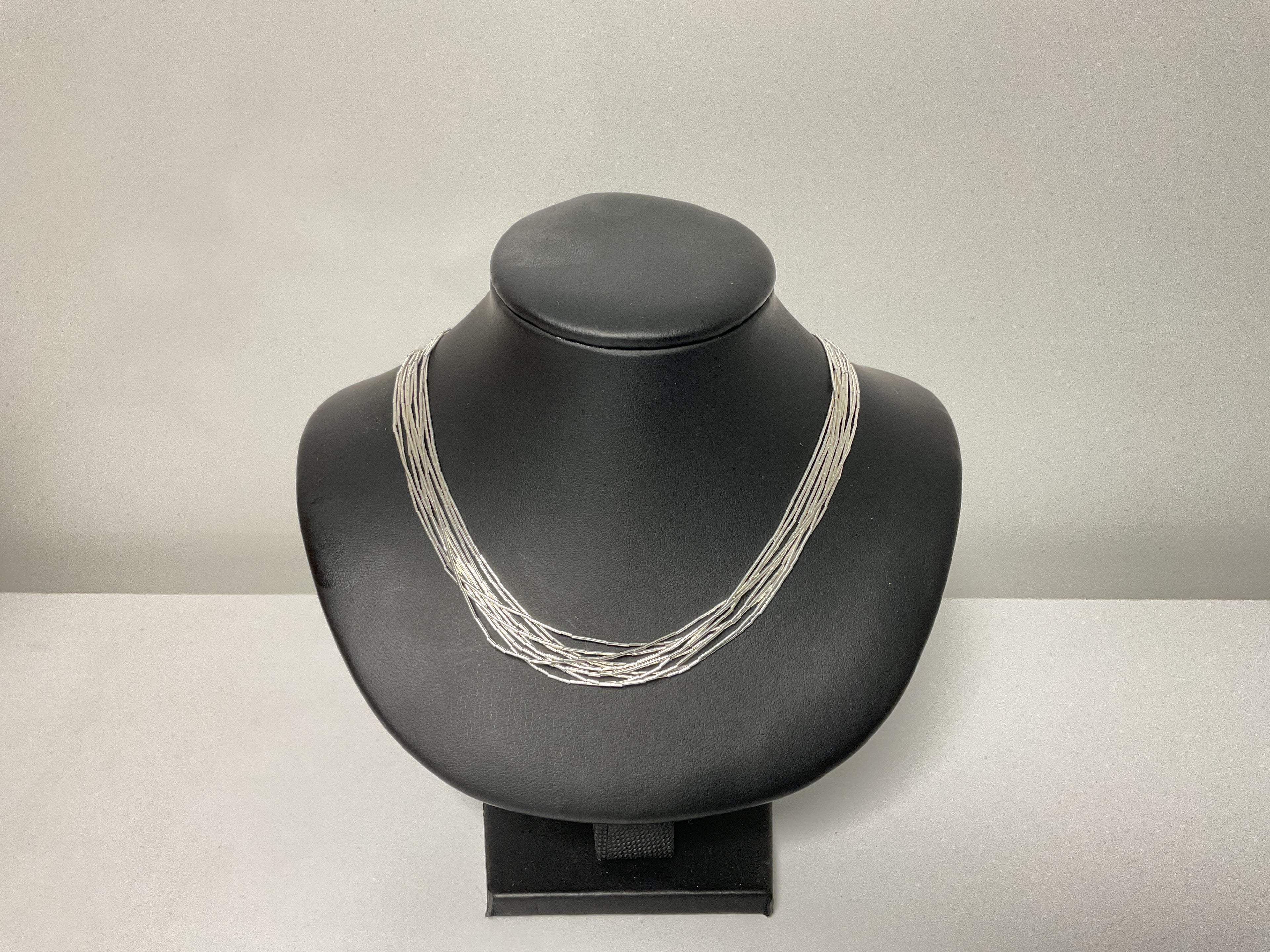 The 10 Strand Liquid Silver Necklace