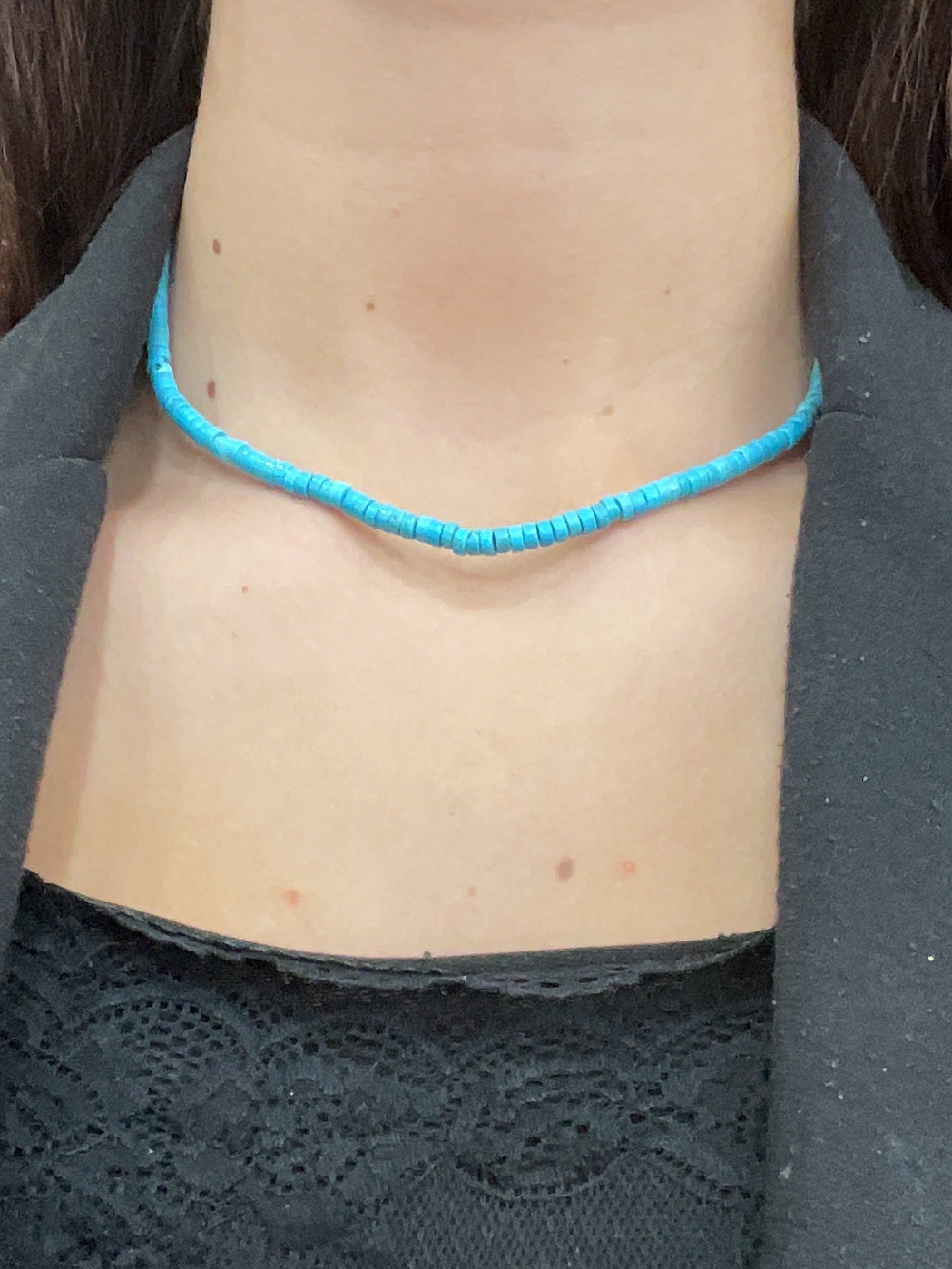 Kingman Heishi Turquoise Necklace