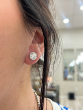 Load image into Gallery viewer, 14KW Bezel Stud Diamond Earrings
