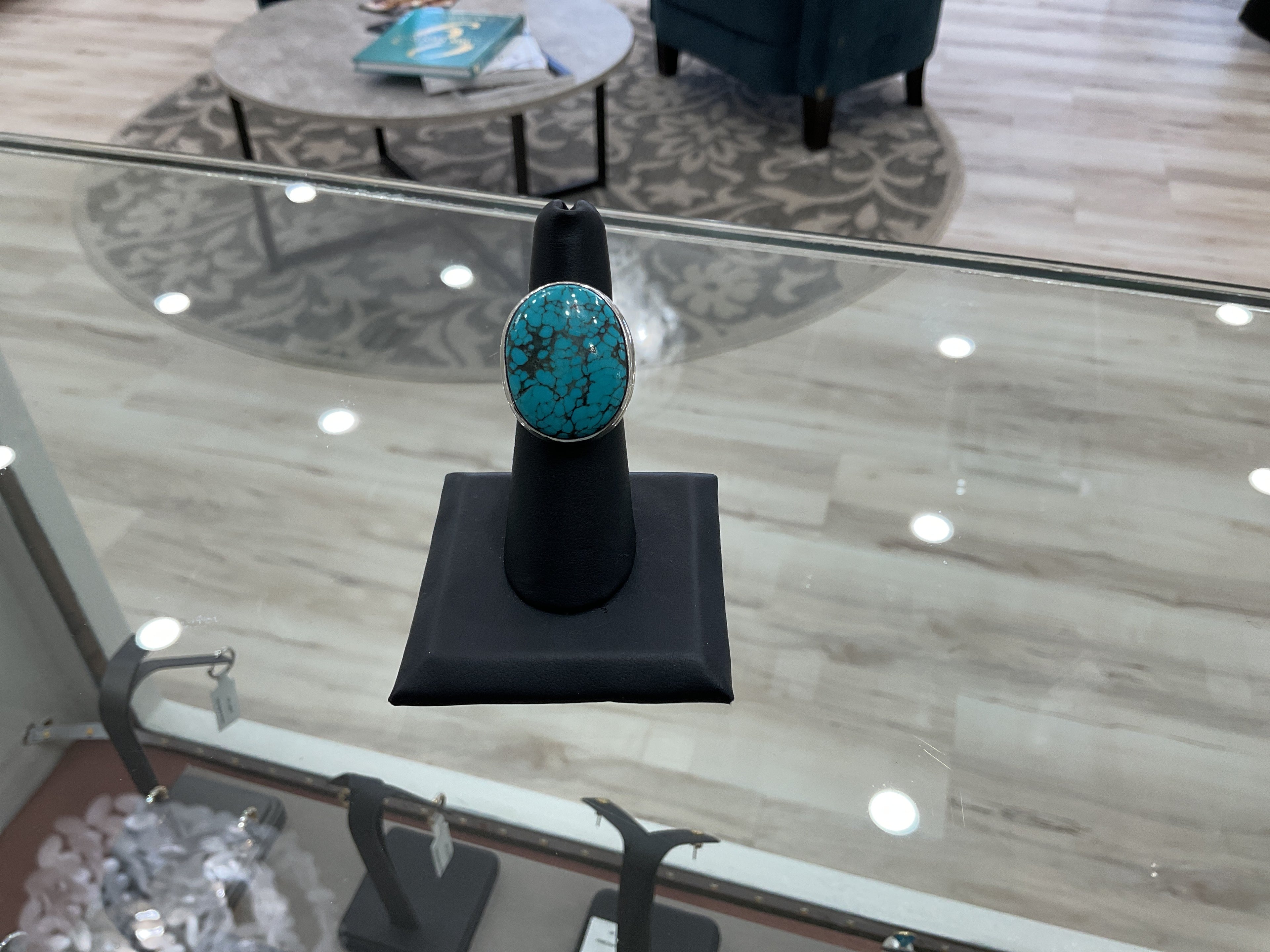 Hubei Turquoise and Sterling Silver Ring