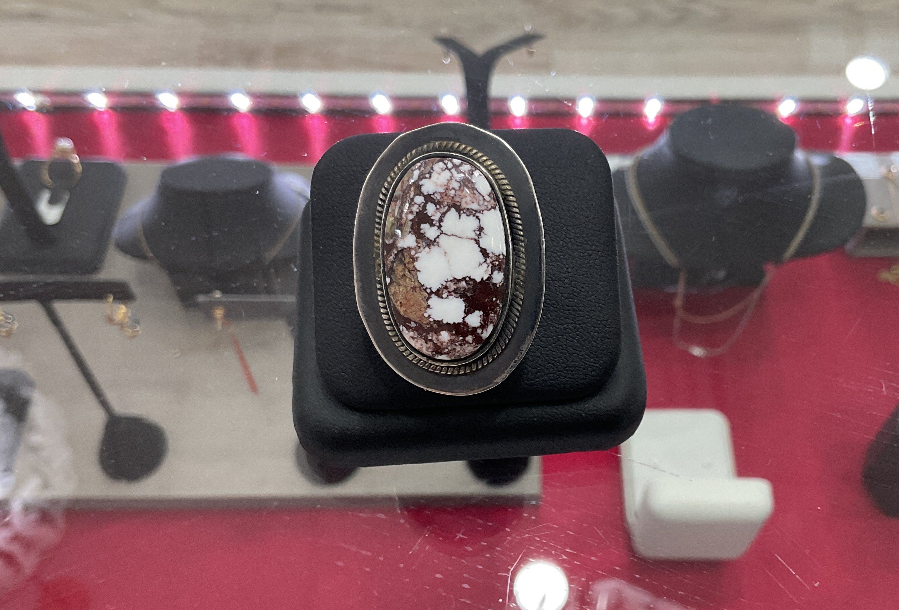 Wild Horse Long Small Oval Sterling Silver Ring