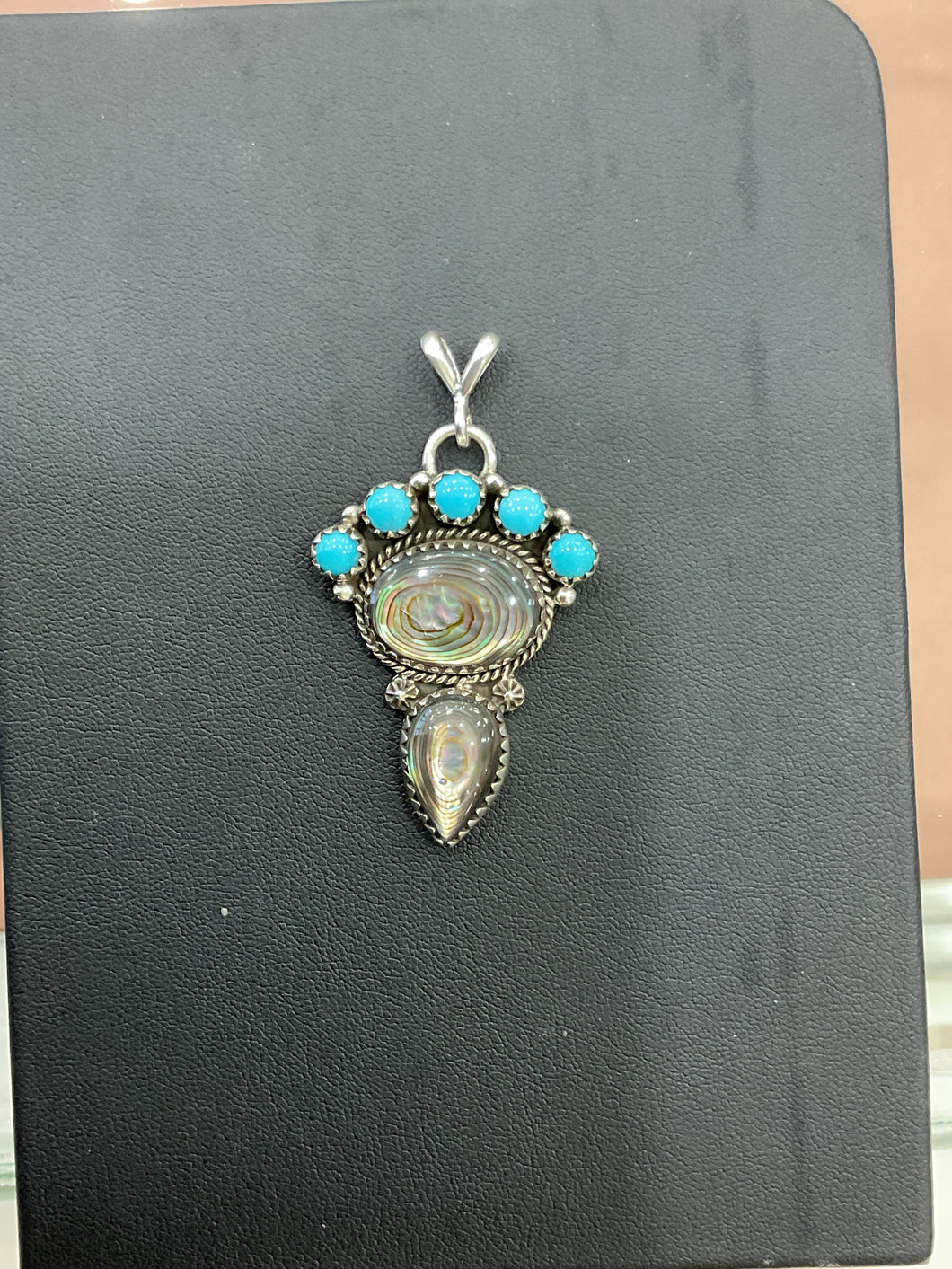 Kingman & Abalone Shell Pendant