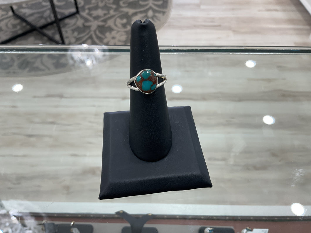 Hubei Turquoise and Sterling Silver Ring
