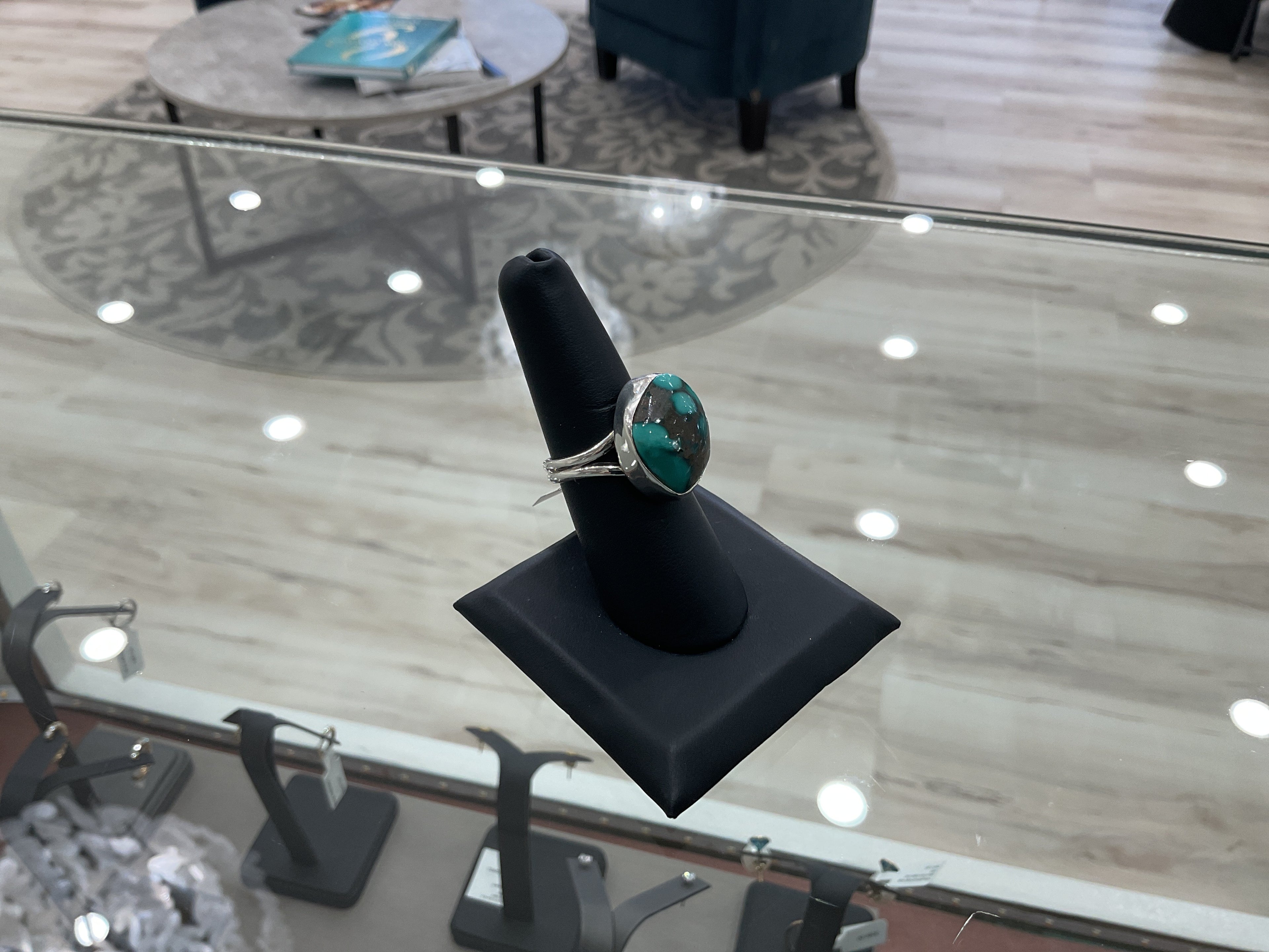 Hubei Turquoise and Sterling Silver Ring