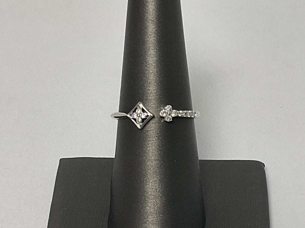 14KW Natural Diamond Open Ring