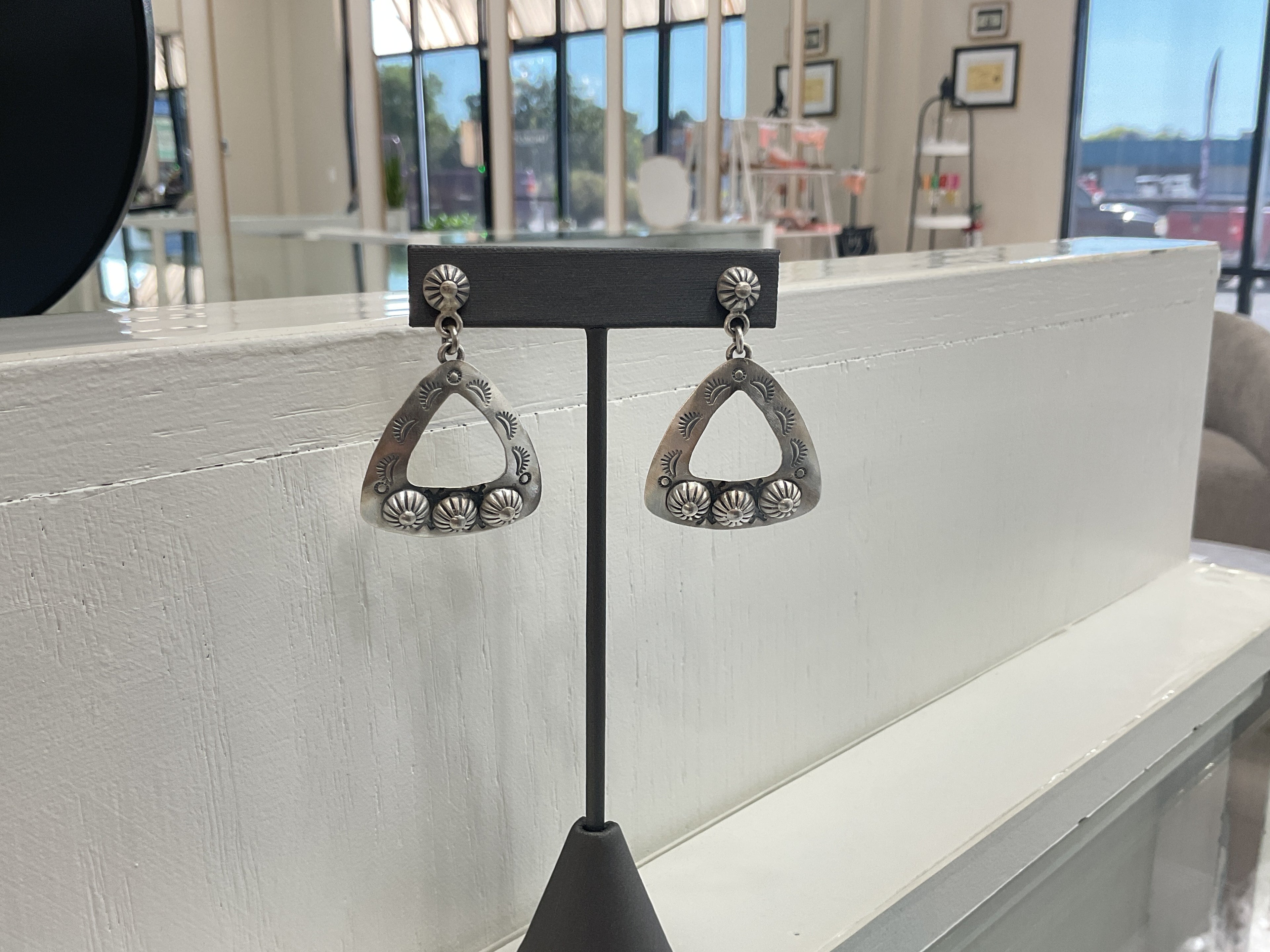 Sterling Silver Stamped Earrings