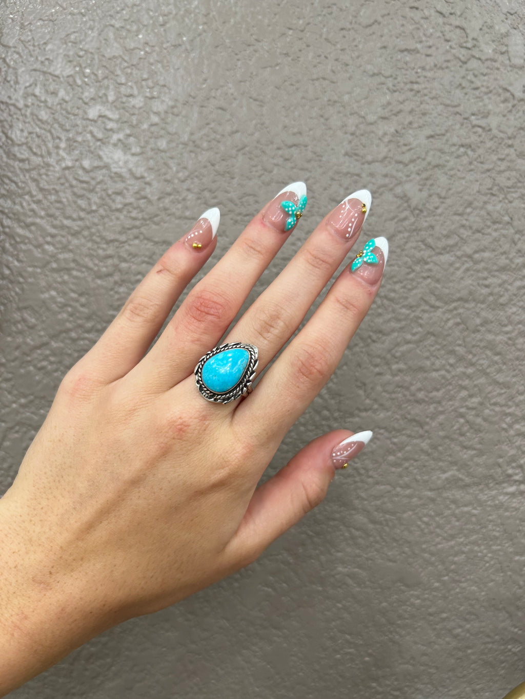 Sonoran Turquoise Teardrop Ring