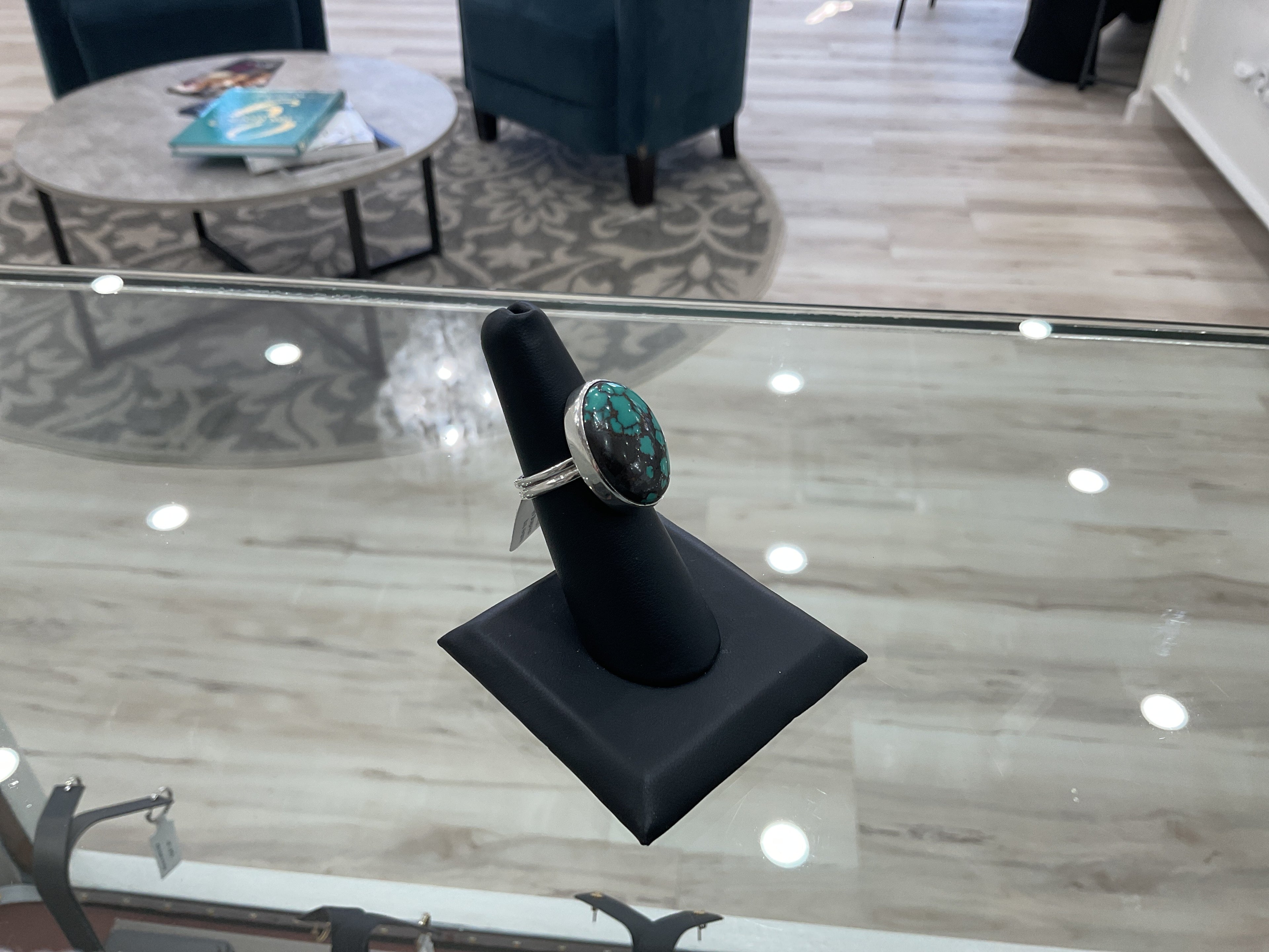 Hubei Turquoise and Sterling Silver Ring