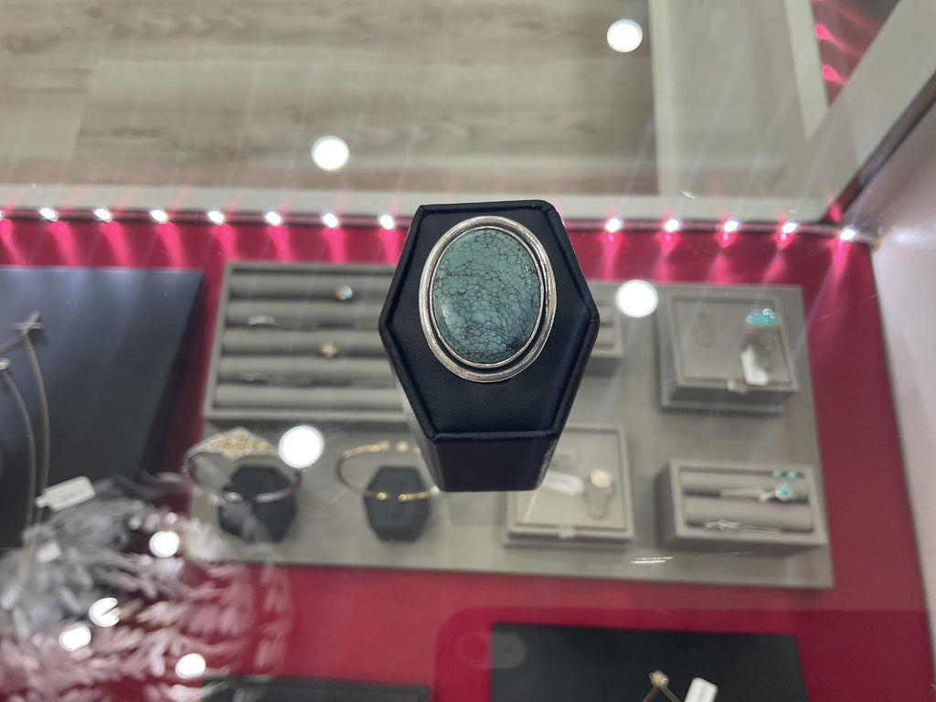 Hubei Turquoise Oval Ring