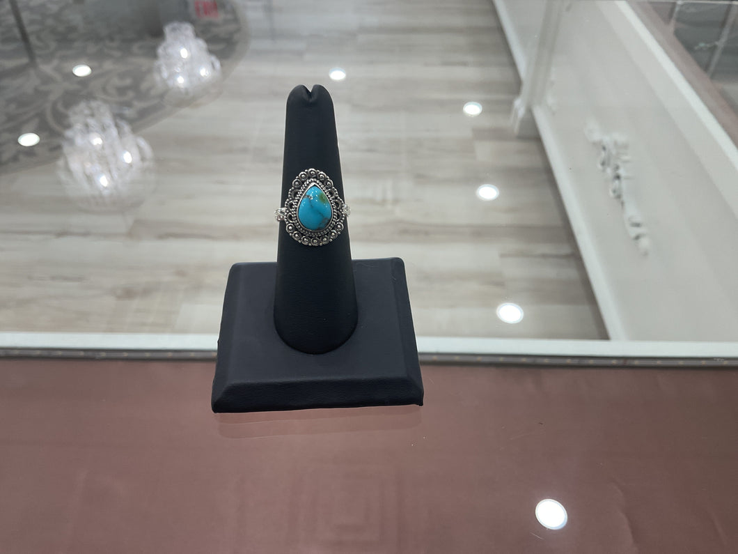 Peruvian Turquoise and Sterling Silver Ring