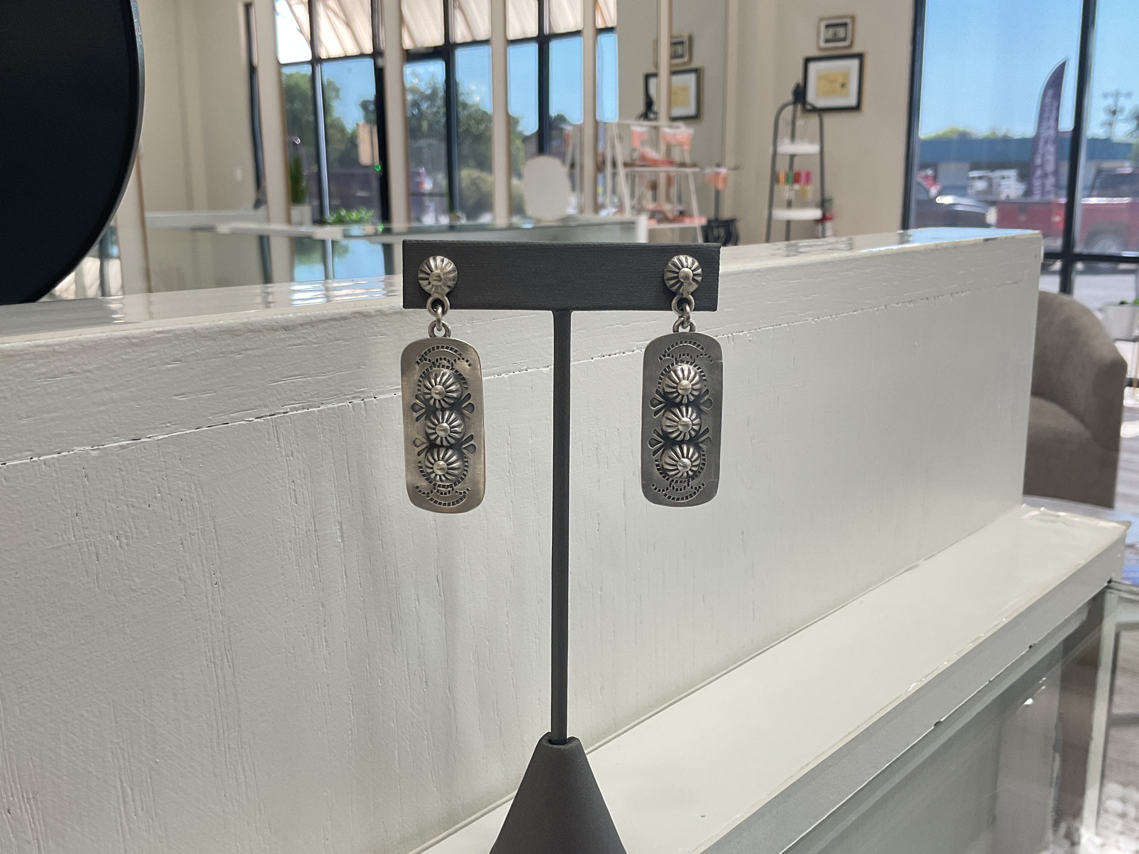 Sterling Silver Stamped Earrings