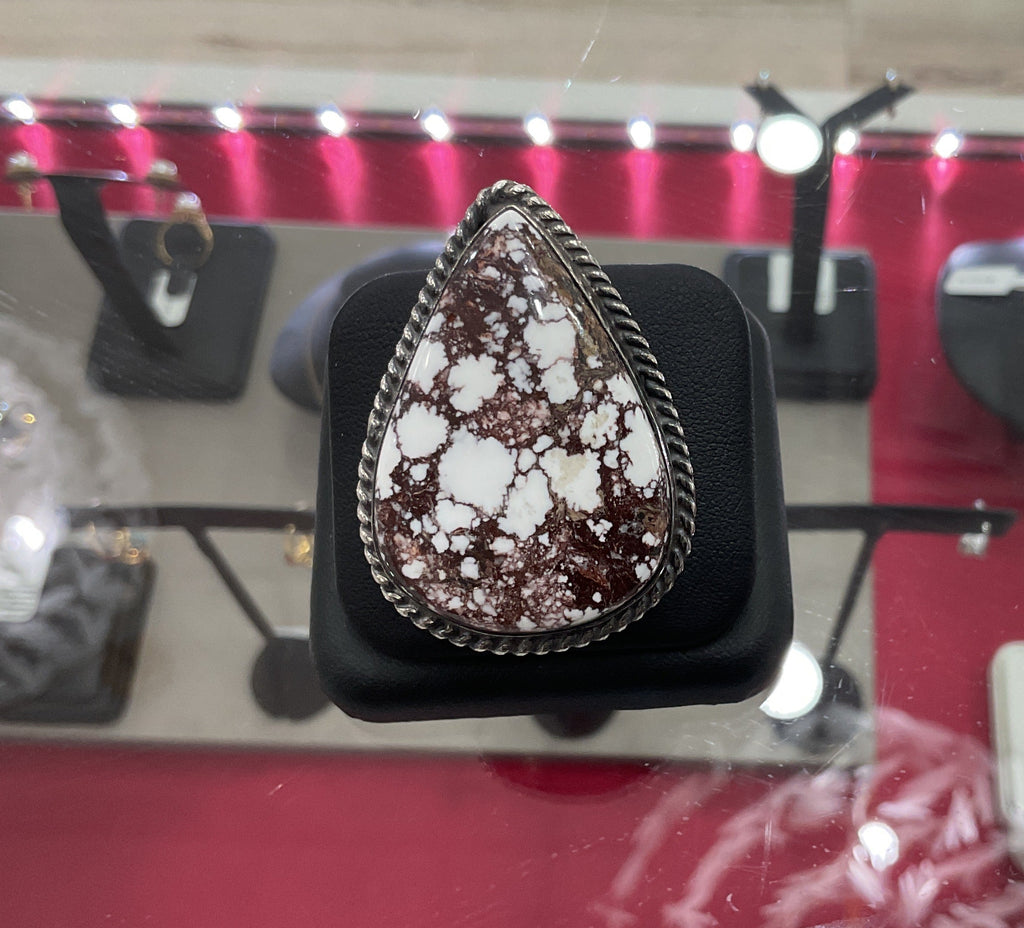 Wild Horse Tear Drop Sterling Silver Ring