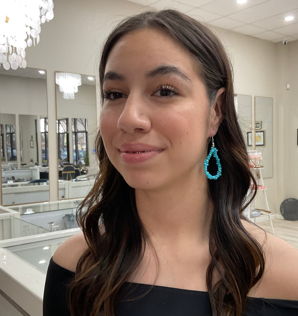 Sleeping Beauty Turquoise Teardrop Earrings