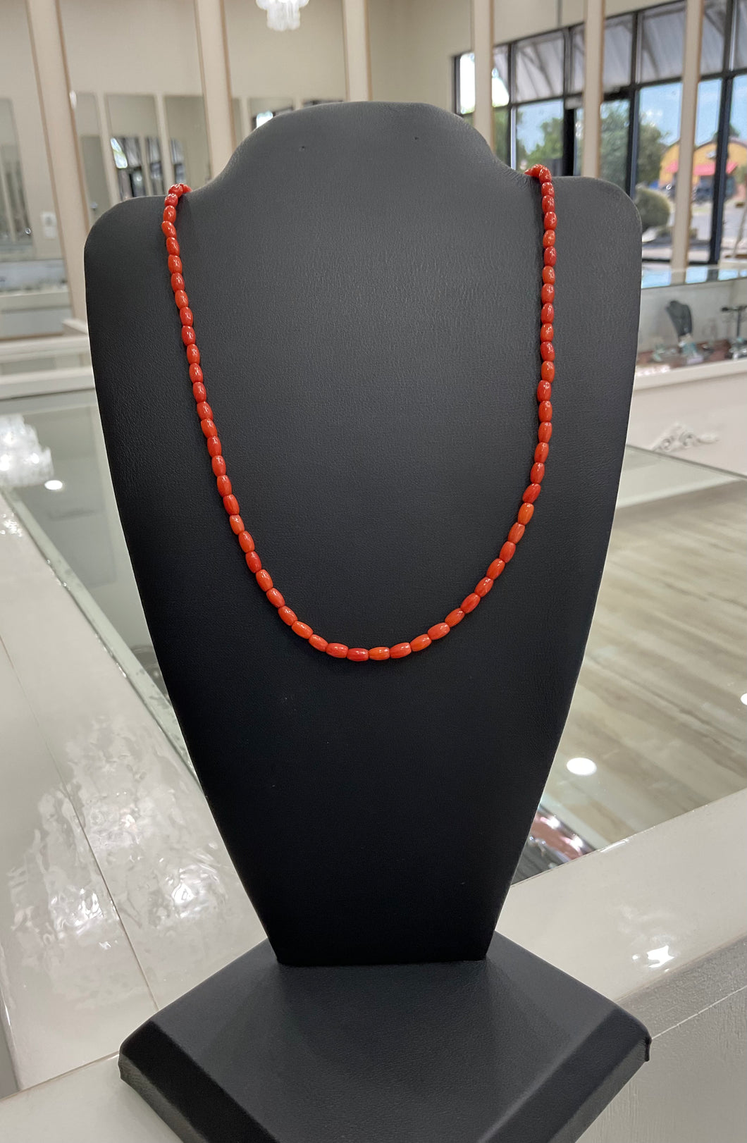 Italian Coral Bead Necklace