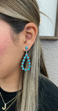 Load image into Gallery viewer, Kingman Turquoise Teardrop Earrings
