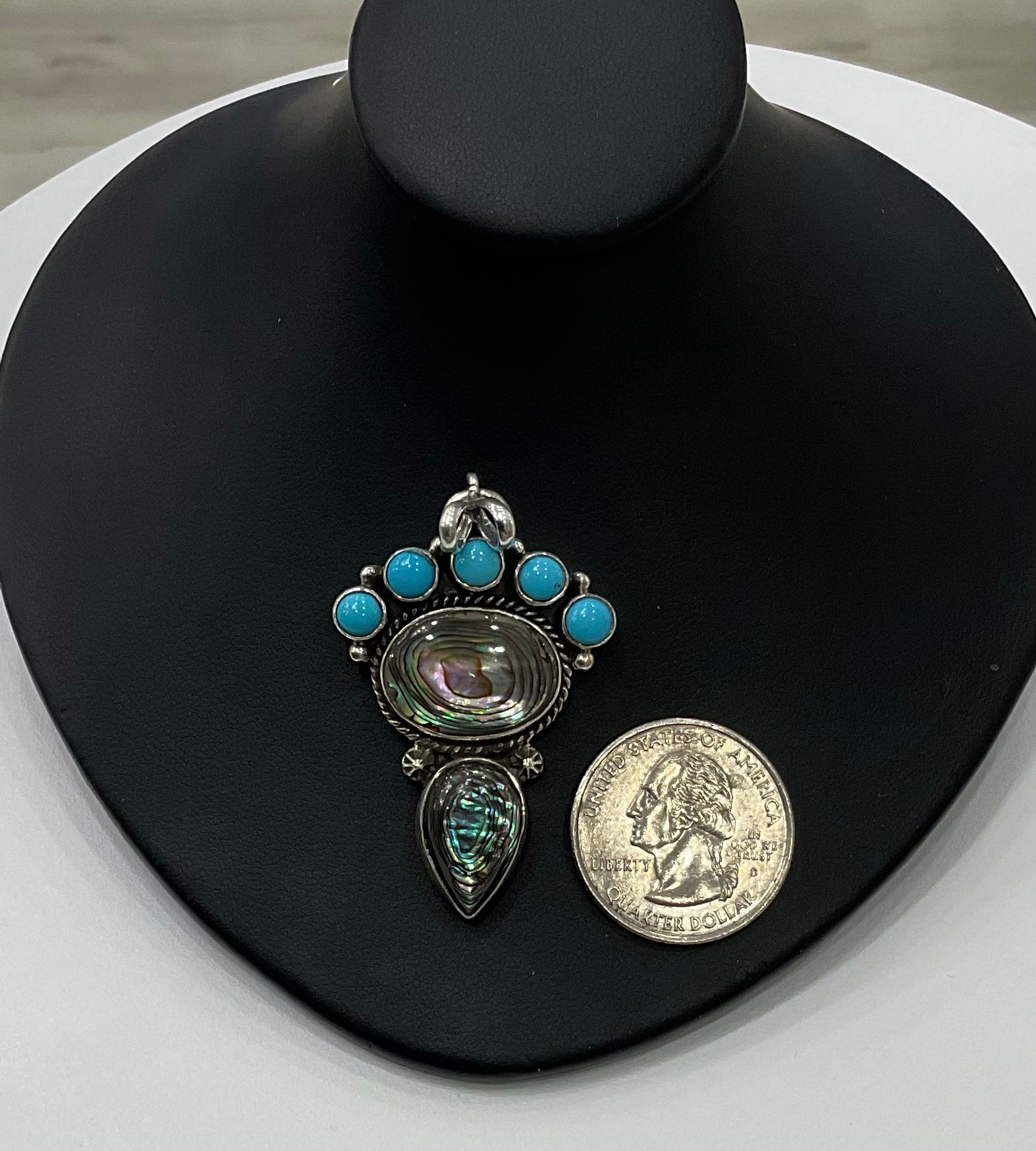 Kingman & Abalone Shell Pendant