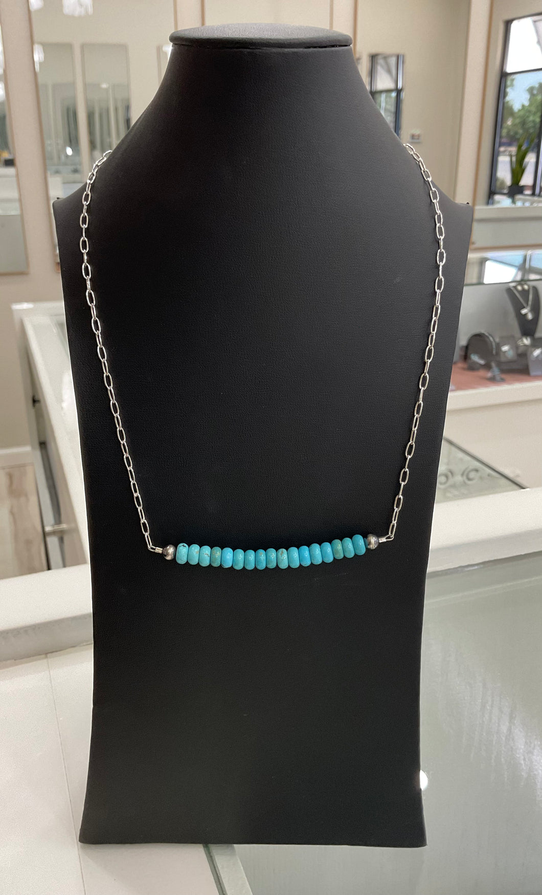 Kingman Rondel Bead Necklace