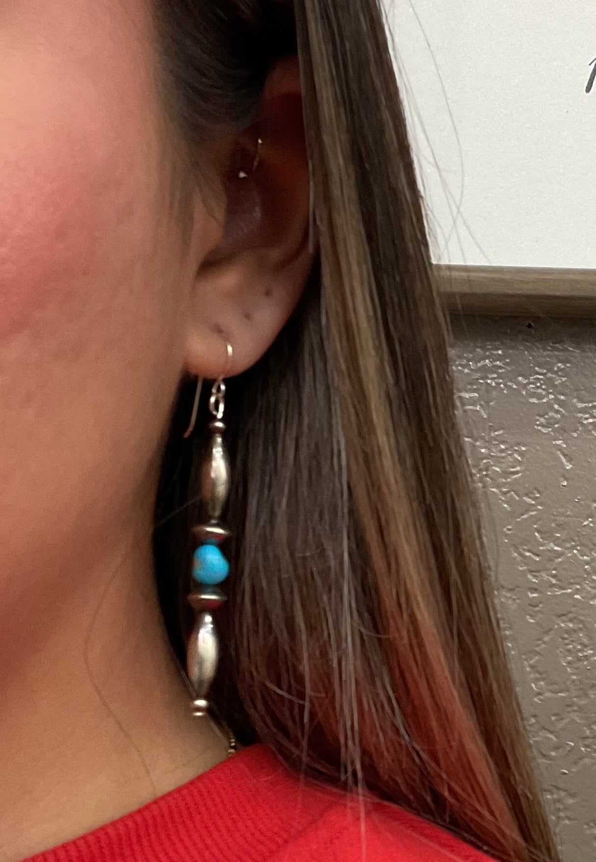 Sterling Silver Oxidized Sonoran Bead Drop Earrings