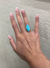 Load image into Gallery viewer, SS Alpine village turquoise ring
