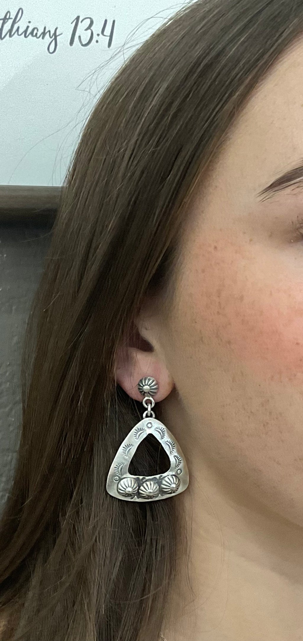 Sterling Silver Stamped Earrings