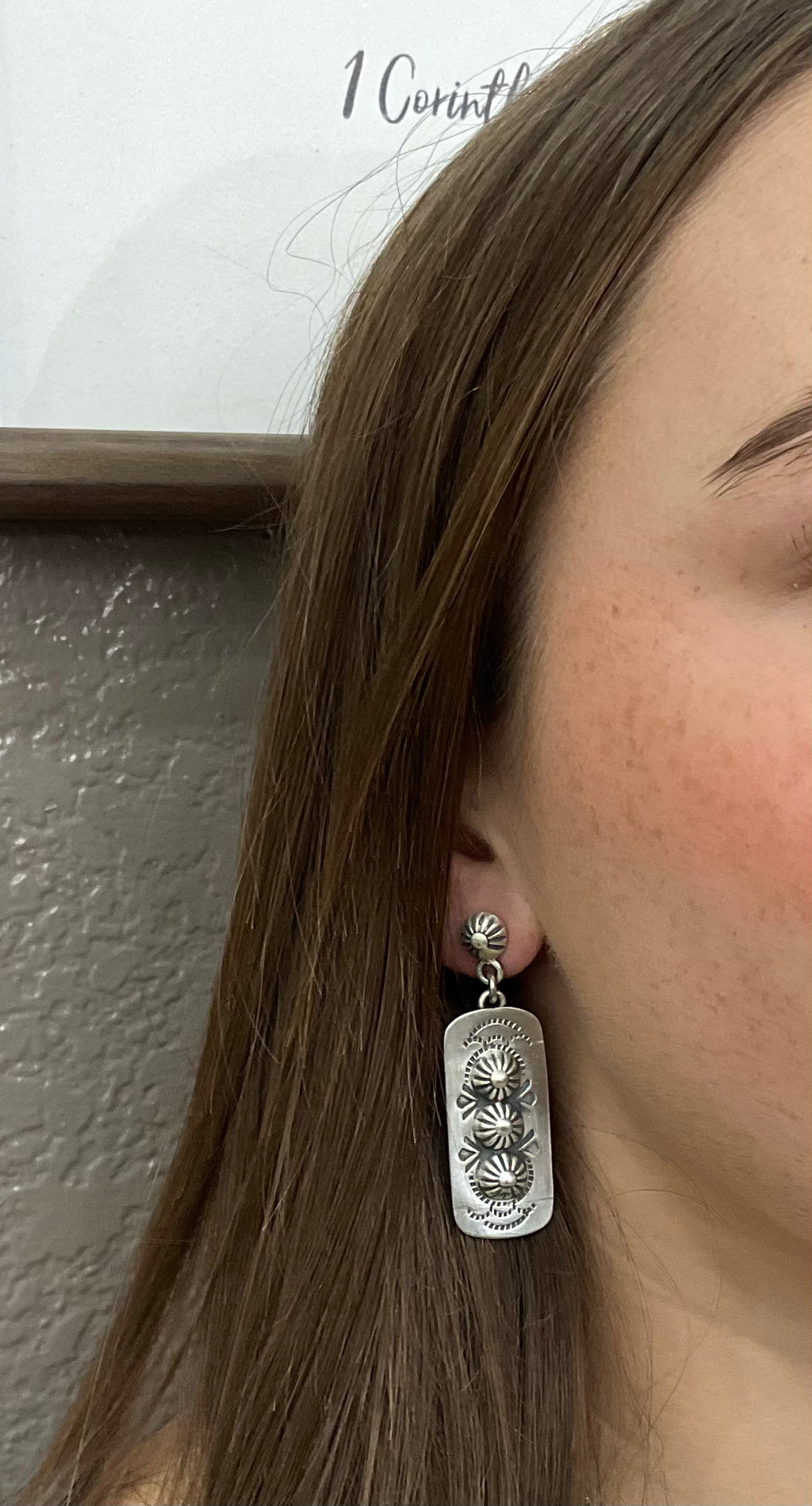 Sterling Silver Stamped Earrings