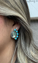 Load image into Gallery viewer, Kingman &amp; Abalone Shell Earrings
