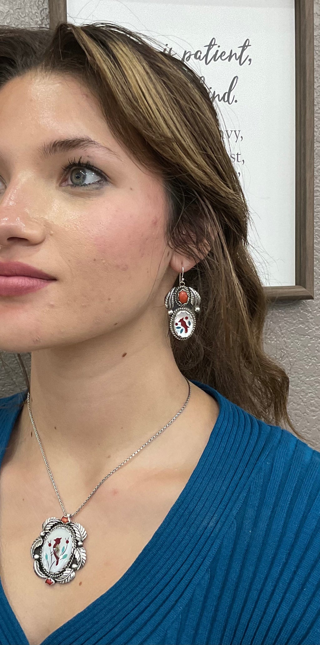 Sterling Silver MOP Inlay Set