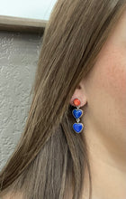 Load image into Gallery viewer, Red Spiny &amp; Blue Lapis Earrings
