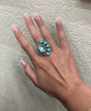 Load image into Gallery viewer, Kingman &amp; Abalone Shell Ring
