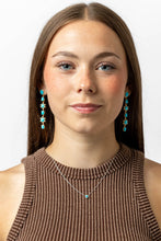 Load image into Gallery viewer, 14KY Sleeping Beauty &amp; Natural Diamond Earrings
