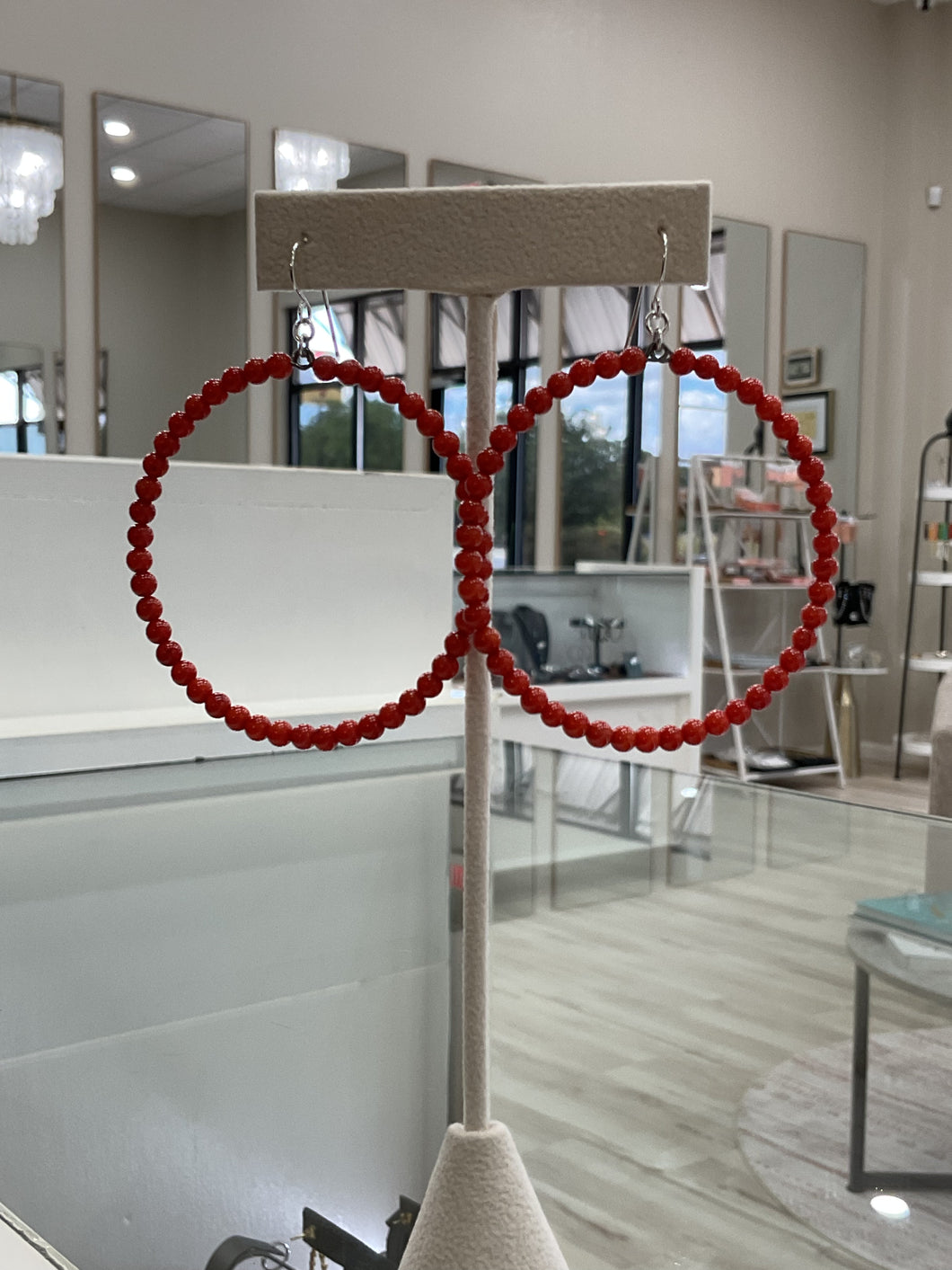 Italian Coral Bead Earrings