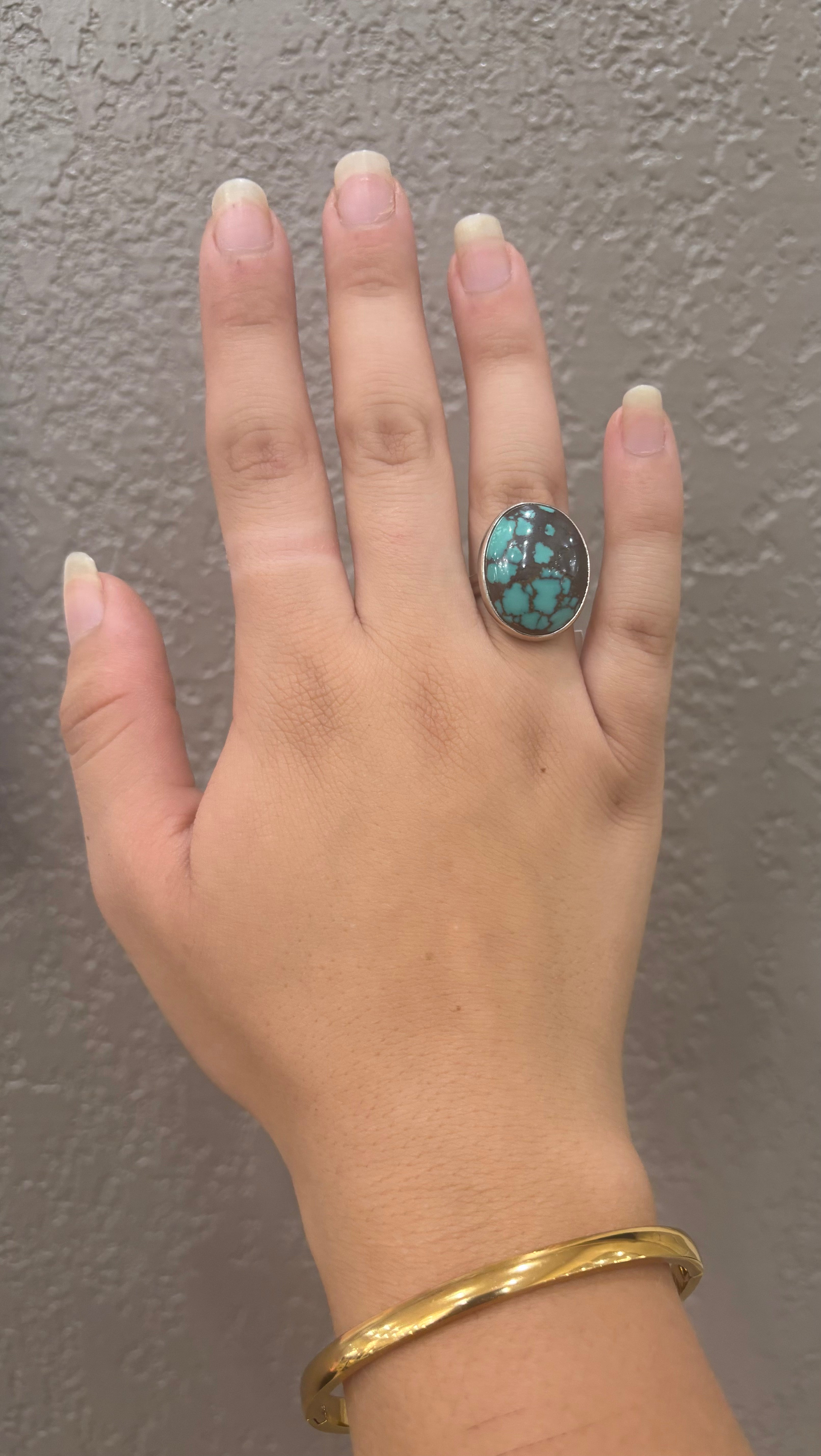 Hubei Turquoise and Sterling Silver Ring