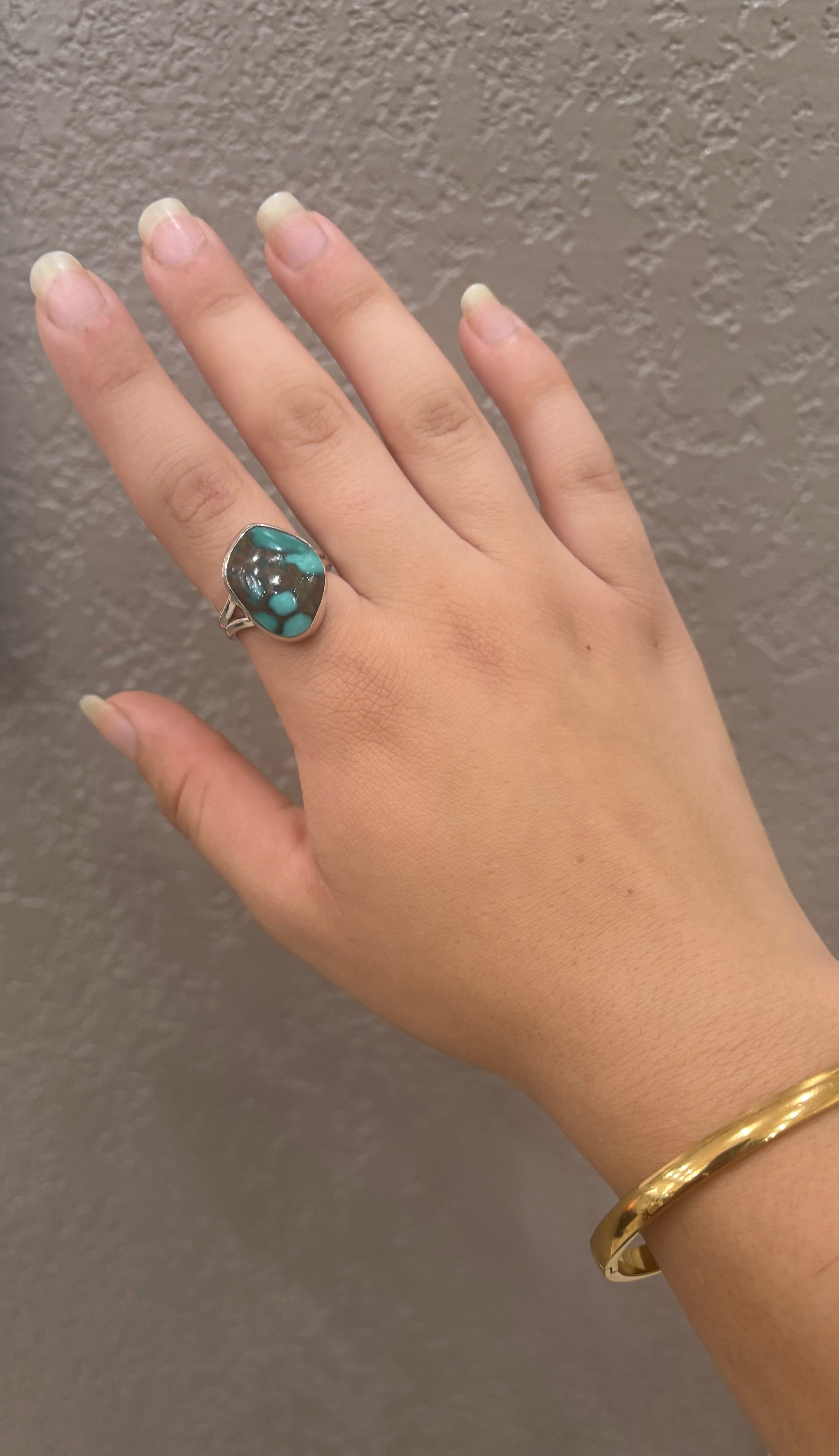 Hubei Turquoise and Sterling Silver Ring