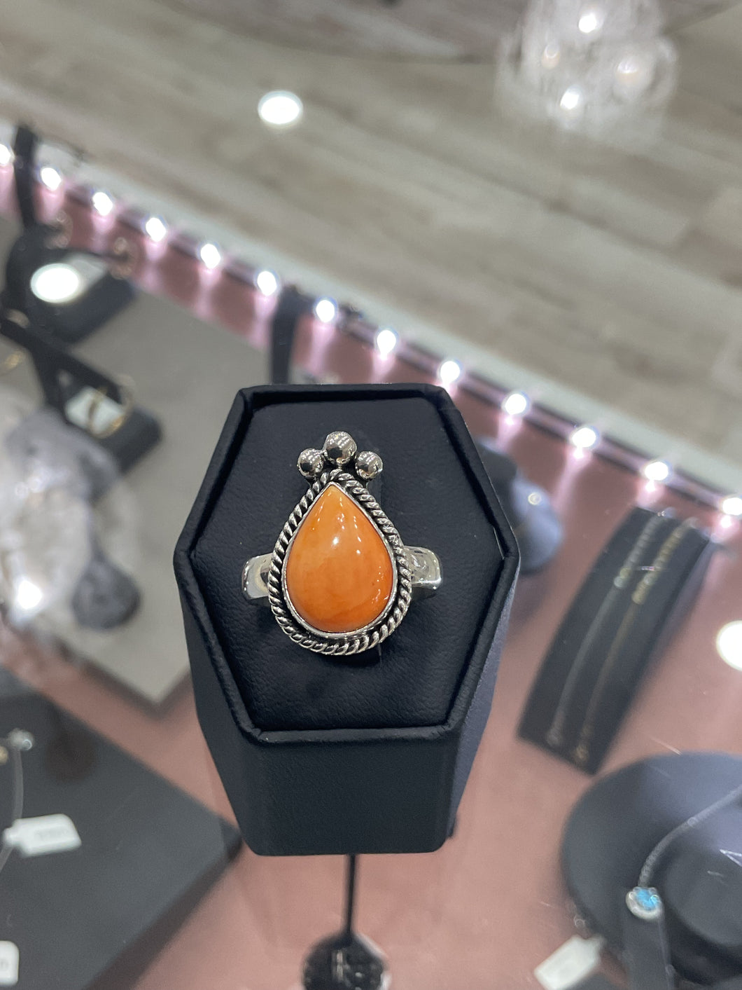 Orange Spiney Oyster Ring