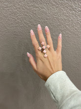 Load image into Gallery viewer, Pink Conch Cross Ring
