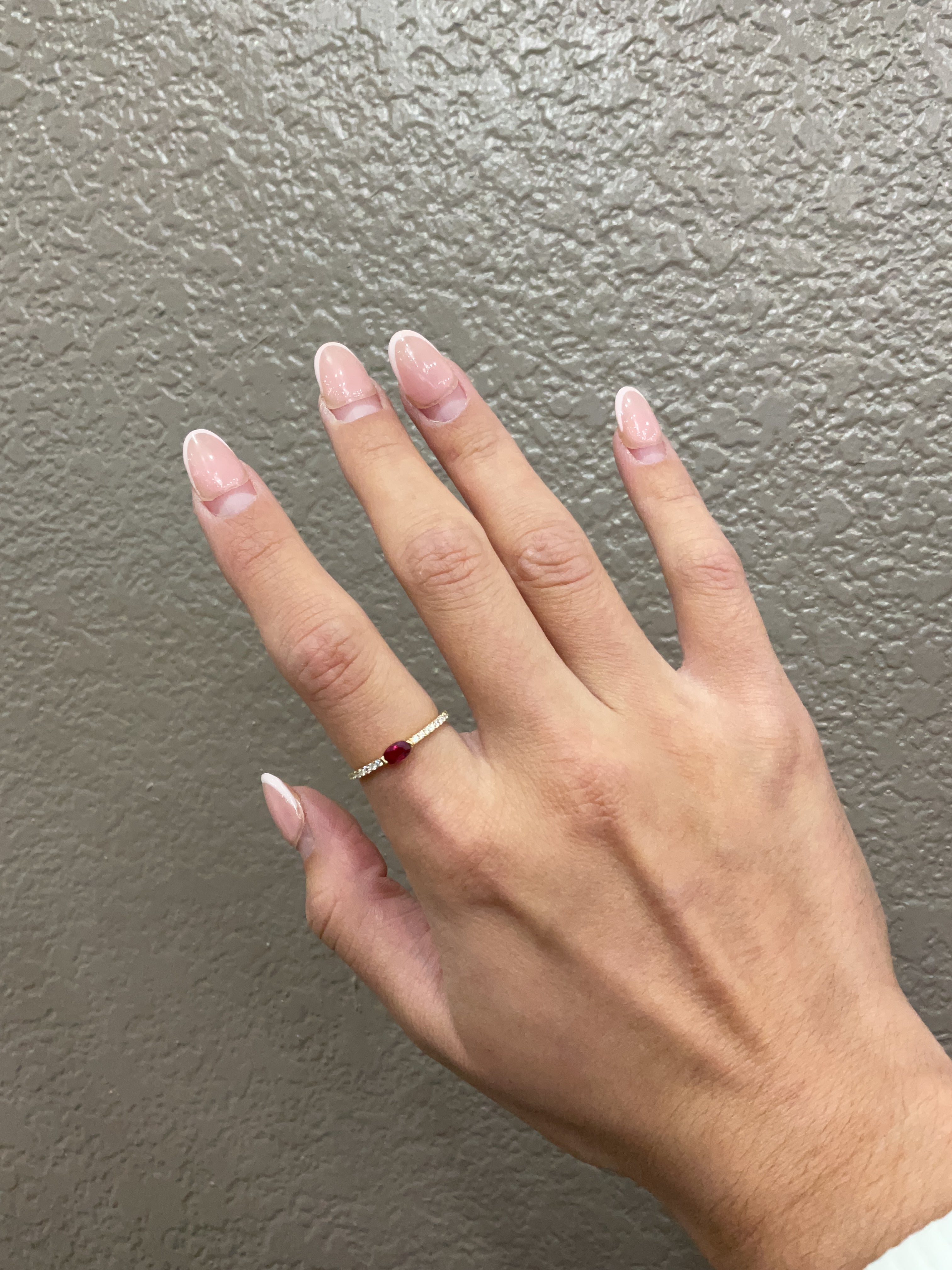 14KY Natural Ruby and Natural Diamond Ring