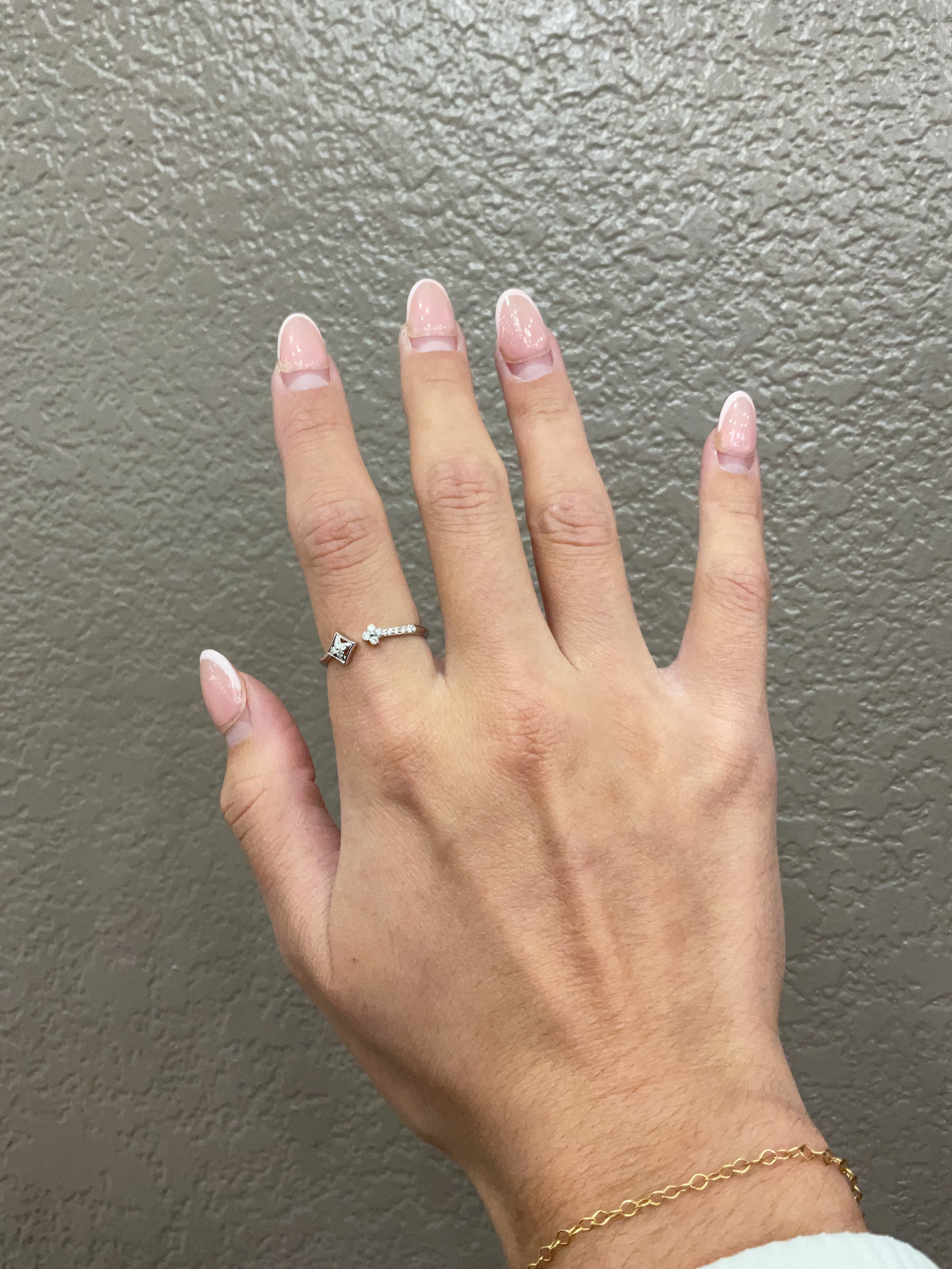 14KW Natural Diamond Open Ring